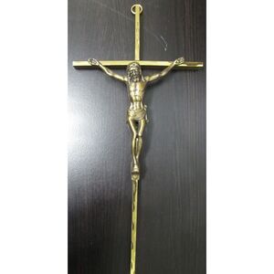 Brass Crucifix JESUS on the CROSS INRI wall hangings religious sacred Christian